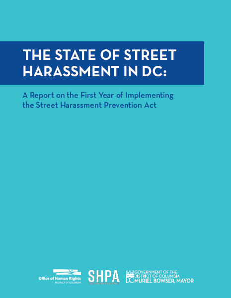 State of Street Harassment in DC Report Cover: 2020