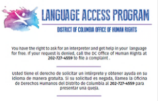 Language Access Program Banner