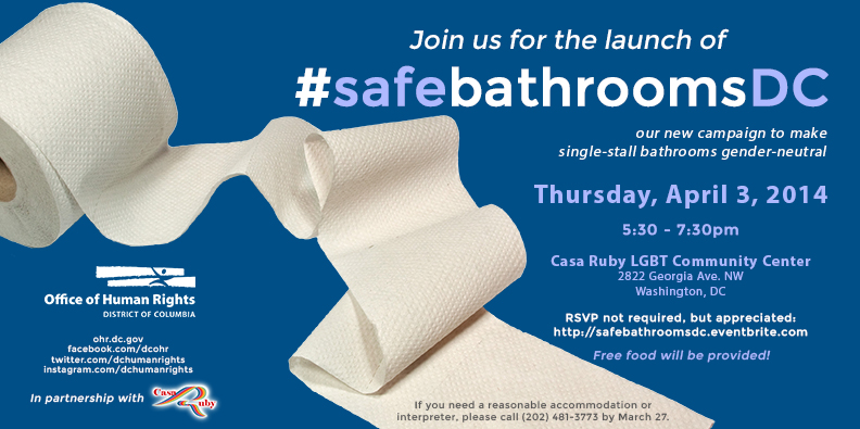 Launch of Safe Bathrooms DC Campaign